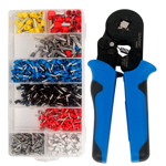 Kit Pinza Gadnic Crimpeadora  1200 Piezas Terminales Tubular 