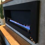 Chimenea Paris  Caldén  Negra Gas Envasado 90 cm