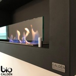 Chimenea Paris Caldén Negra Gas Natural 90 cm para colgar