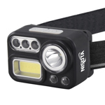 Linterna tipo vincha con batería recargable, sensor, y luces de colores NISUTA - NSLICA7