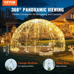 Carpa Geodésica Vevor Garden Dome Con Cubierta Transparente