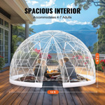 Carpa Geodésica Vevor Garden Dome Con Cubierta Transparente