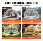 Carpa Geodésica Vevor Garden Dome Con Cubierta Transparente