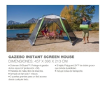 Carpa Gazebo Coleman Instant Screen House Uv50 Mosquitero