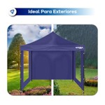 Gazebo 3x3 Autoarmable Waggs Reforzado con Proteccion UV Cerrado con Ventanas Blanco