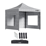 Gazebo 3x3 Autoarmable Waggs Reforzado con Proteccion UV Cerrado con Ventanas Camuflado
