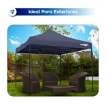 Gazebo 3x3 Autoarmable Waggs Reforzado con Proteccion UV Azul