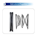 Gazebo 3x3 Autoarmable Waggs Reforzado con Proteccion UV Azul