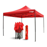 Gazebo 3x3 Autoarmable Waggs Reforzado con Proteccion UV Rojo
