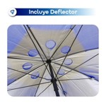 Sombrilla Carpa Reforzada Waggs Azul Playa Aluminizada 2.70 Mts