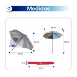 Sombrilla Carpa Reforzada Waggs Azul Playa Aluminizada 2.70 Mts