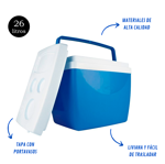 Heladera Conservadora P/Playa Portátil Mor 26L 35 Latas 