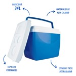 Heladera Conservadora P/Playa Portátil Mor 34L 50 Latas 