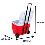 Heladera Conservadora con Ruedas Portátil Mor 42L 56 Latas