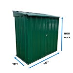 Armario  Deposito  Galpon de jardin casi  2x2x2 Techo 1 agua Verde 