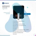 Freidora De Aire 5 Litros Digital Westinghouse 1400 Watts 7 Funciones Wkaf406