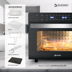 AirFryer Horno Suono Freidora Aire 18 Programas Digital 45L