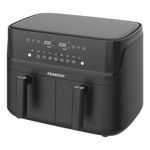 Freidora De Aire Sin Aceite Peabody Pe-afdb100n Doble Canasto 10 Litros Color Negro