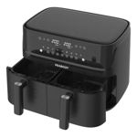 Freidora De Aire Sin Aceite Peabody Pe-afdb100n Doble Canasto 10 Litros Color Negro