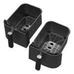 Freidora De Aire Sin Aceite Peabody Pe-afdb100n Doble Canasto 10 Litros Color Negro