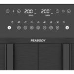 Freidora De Aire Sin Aceite Peabody Pe-afdb100n Doble Canasto 10 Litros Color Negro