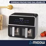 Freidora de aire con panalla táctil Digital 9L Doble Bandeja Midow