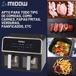 Freidora de aire con panalla táctil Digital 9L Doble Bandeja Midow