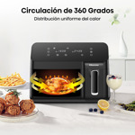 Freidora de Aire 2 Compartimentos Negra Hisense H09AFBK2S5