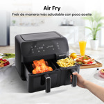 Freidora de Aire 2 Compartimentos Negra Hisense H09AFBK2S5