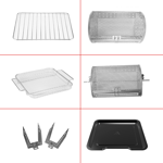 Horno y Freidora de Aire Eléctrico De Mesa Daihatsu 11 Litros Bennet AF8000