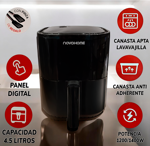 Freidora de Aire Digital Sin Aceite Novohome 4.5L 1200W