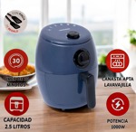 Freidora de Aire Novohome Af25 1000 W 2.5 Litros 200°C Gris