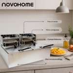 Freidora Eléctrica de Aceite Doble Canasto 20 Lts Novohome 