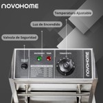 Freidora Eléctrica de Aceite Doble Canasto 20 Lts Novohome 