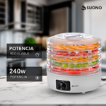 Deshidratador de Alimentos Suono 5 Bandejas Carnes Frutas Verduras