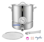 Hervidor De Cerveza De 19 Litros De Acero Inoxidable