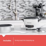 Arrocera BLACK+DECKER sin cocinar, 3 tazas, color blanco