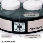 Yogurtera Eléctrica Novohome 1.2 Litros 7 Frascos De 180ml