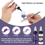 Set de pintura con aerógrafo FansarRiche, 44 colores, 20 ml, con 6 diluyentes