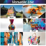 Set de pintura con aerógrafo FansarRiche, 44 colores, 20 ml, con 6 diluyentes