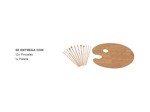 Set de Pinceles Gadnic 12 Brochas con Paleta