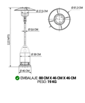 Calefactor Exterior Estufa Hongo A Gas Lusqtoff Jk-1008 Blco