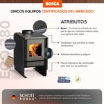 Calefactor a leña Eco 380 Bosca