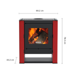 Calefactor a Leña Bosca Gold 500 Black Vision 