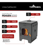 Calefactor A Leña Con Visor De Vidrio Tromen Pehuén 6000
