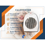 Caloventor Estufa Electrica Portatil Negro Waggs
