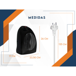 Caloventor Estufa Electrica Portatil Negro Waggs