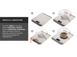 Balanza Báscula Digital Cocina Gramos Acero Inoxidable 5kg