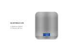 Balanza Báscula Digital Cocina Gramos Acero Inoxidable 5kg