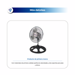 Ventilador de Pie Piso Pared Turbo 18 Pulgadas Waggs 3 Palas Aspas Metalicas